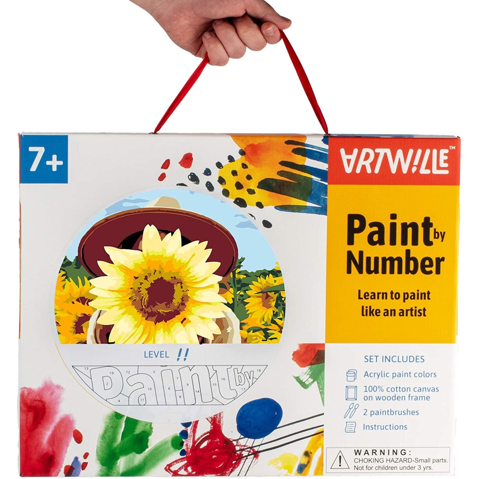 Wise Elk Artwille - Girl with Sunflower DIY Paint by Numbers