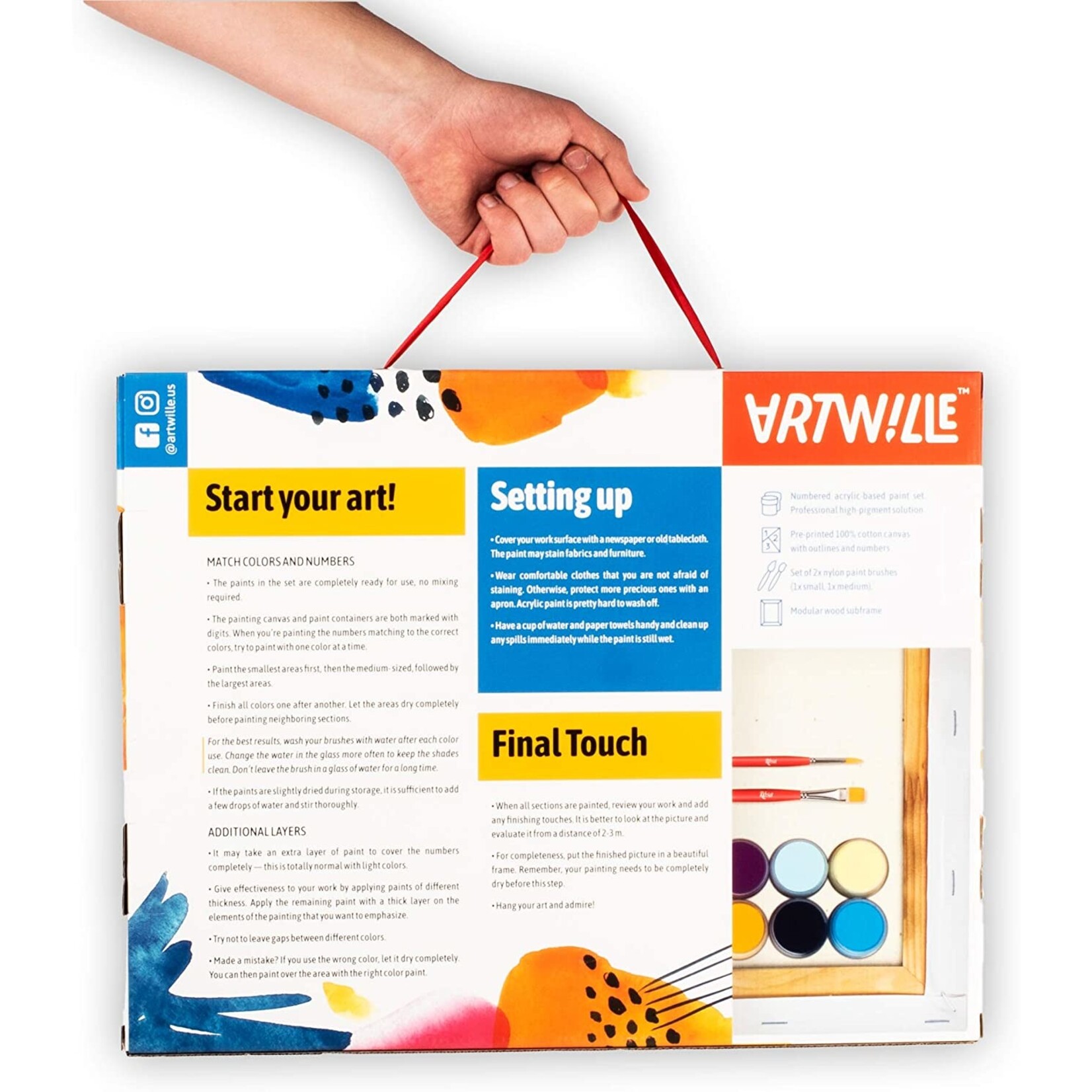 Wise Elk Artwille - Pop Art (Zebra Face) DIY Paint by Numbers