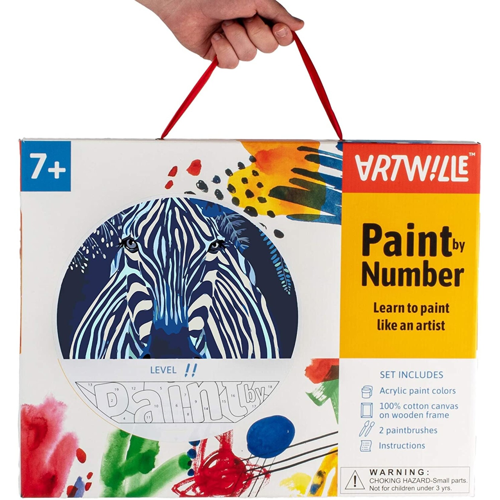 Wise Elk Artwille - Pop Art (Zebra Face) DIY Paint by Numbers