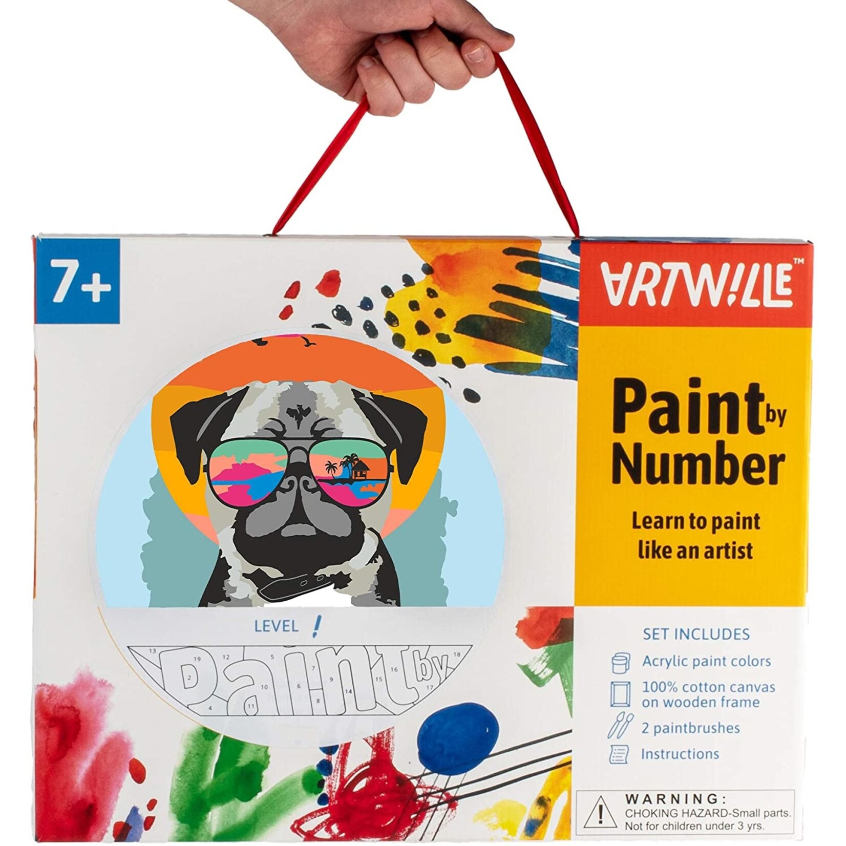 Wise Elk Artwille - Pug on Vacation DIY Paint by Numbers