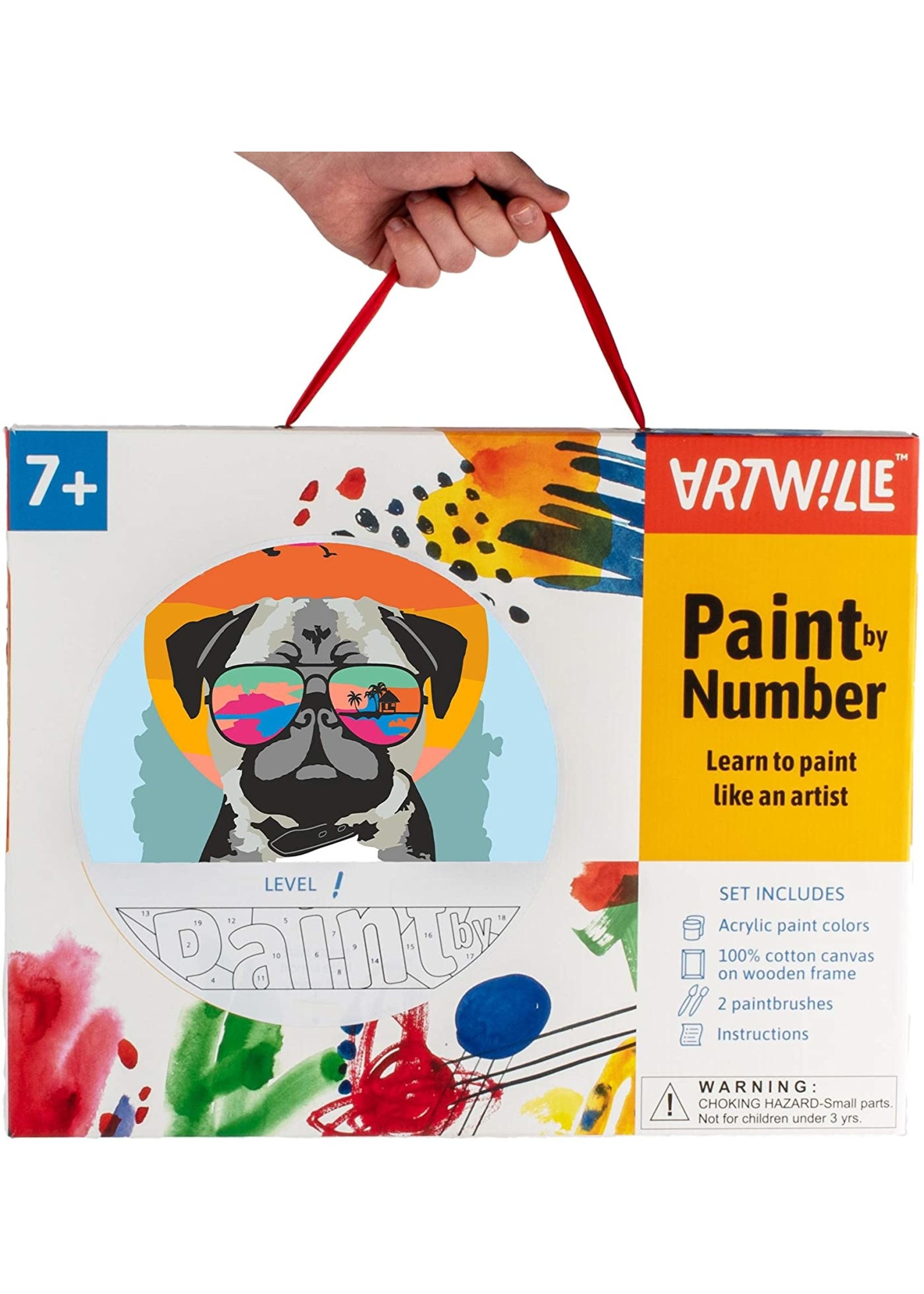 Wise Elk Artwille - Pug on Vacation DIY Paint by Numbers