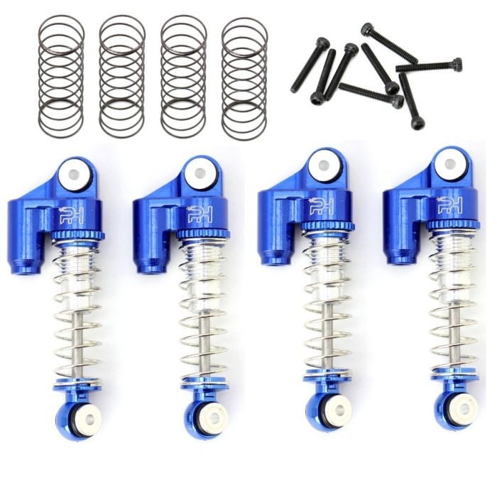 PHBPHSCX2401BLUE - SCX24 Aluminum Threaded Shocks Front Rear