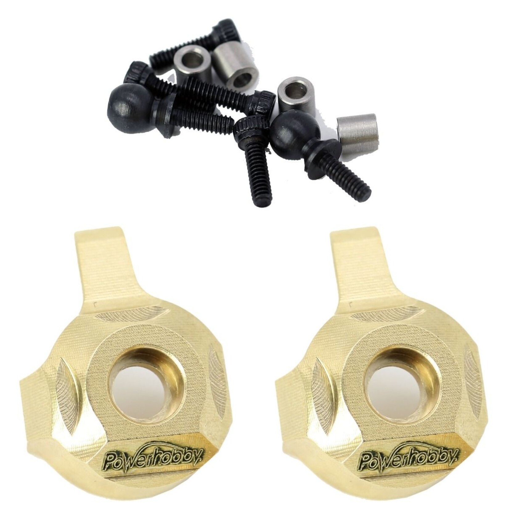 Power Hobby PHBPHSCX2407 - Brass Front Steering Knuckle Axial SCX24