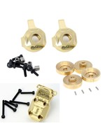 Power Hobby PHBPHSCX2418 - SCX24 Brass Hex Hubs, Diff Cover, Front Knuckles Combo