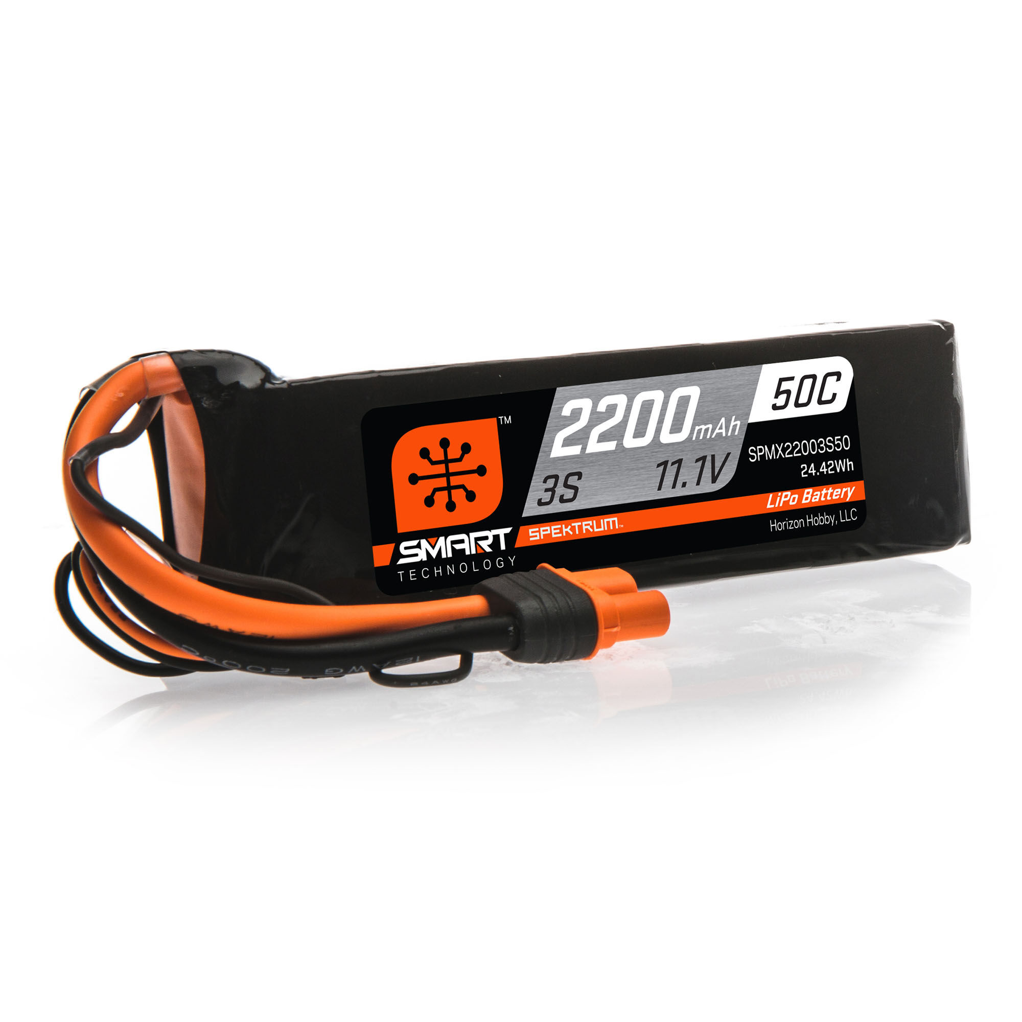 SPMX22003S50 - 11.1V 2200mAh 3S 50C Smart LiPo Battery: IC3