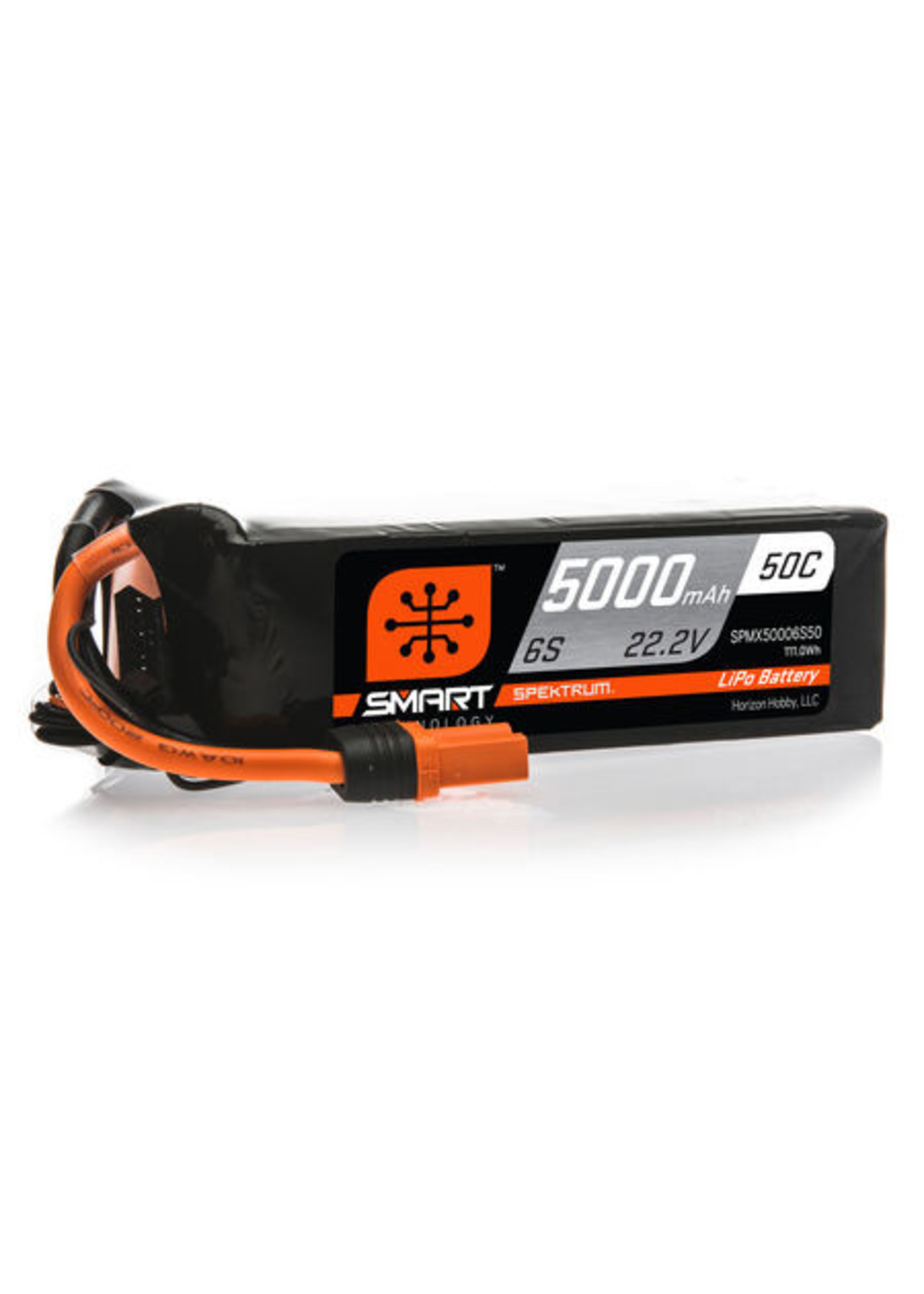 Spektrum SPMX50006S50 - 22.2V 5000mAh 6S 50C Smart LiPo Battery: IC5