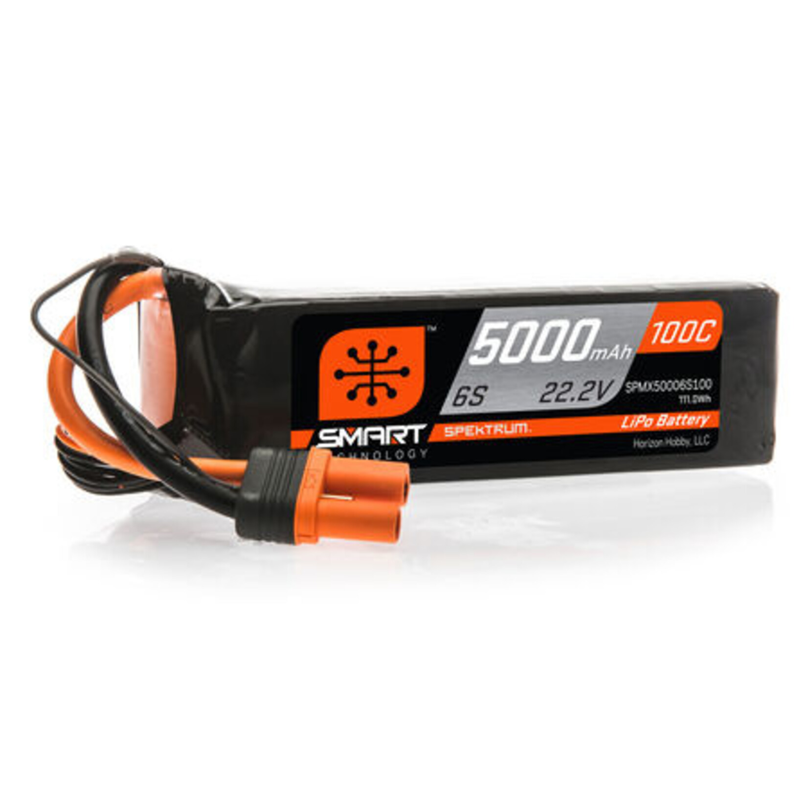 Spektrum SPMX50006S100 - 22.2V 5000mAh 6S 100C Smart LiPo Battery: IC5