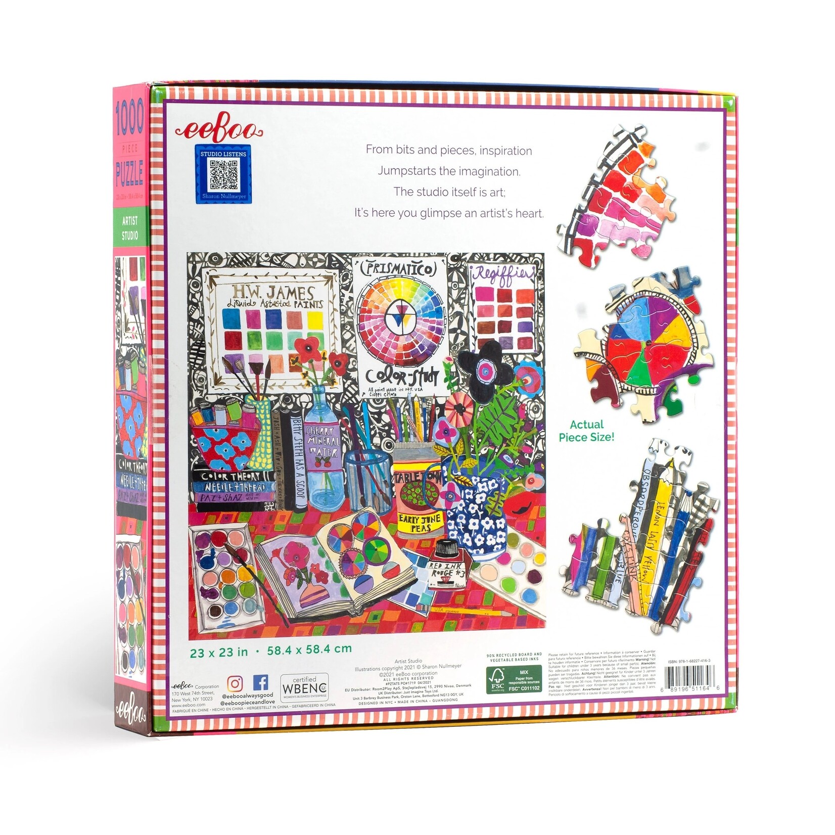 Eeboo Artist's Studio - 1000 Piece Puzzle