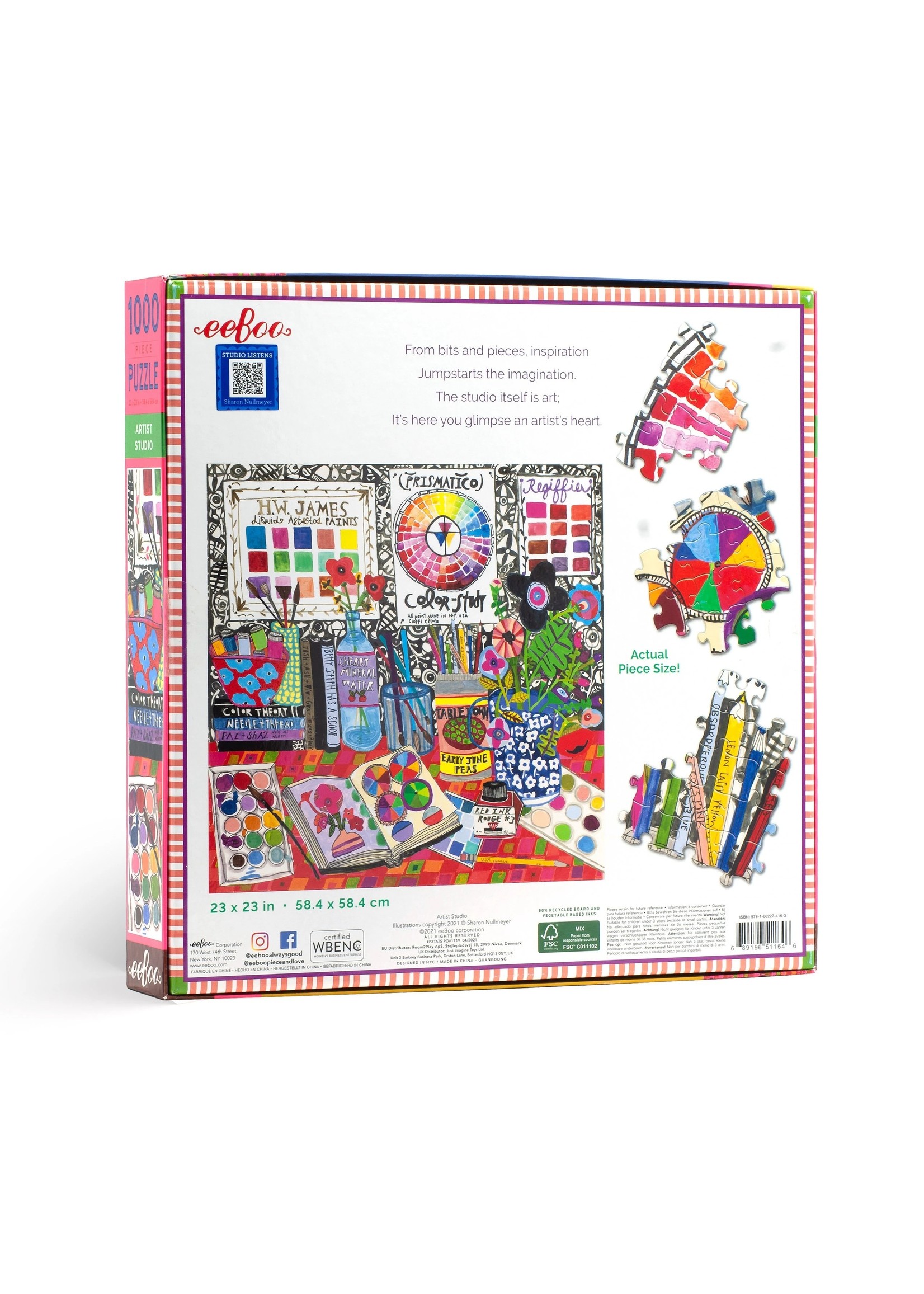 Eeboo Artist's Studio - 1000 Piece Puzzle