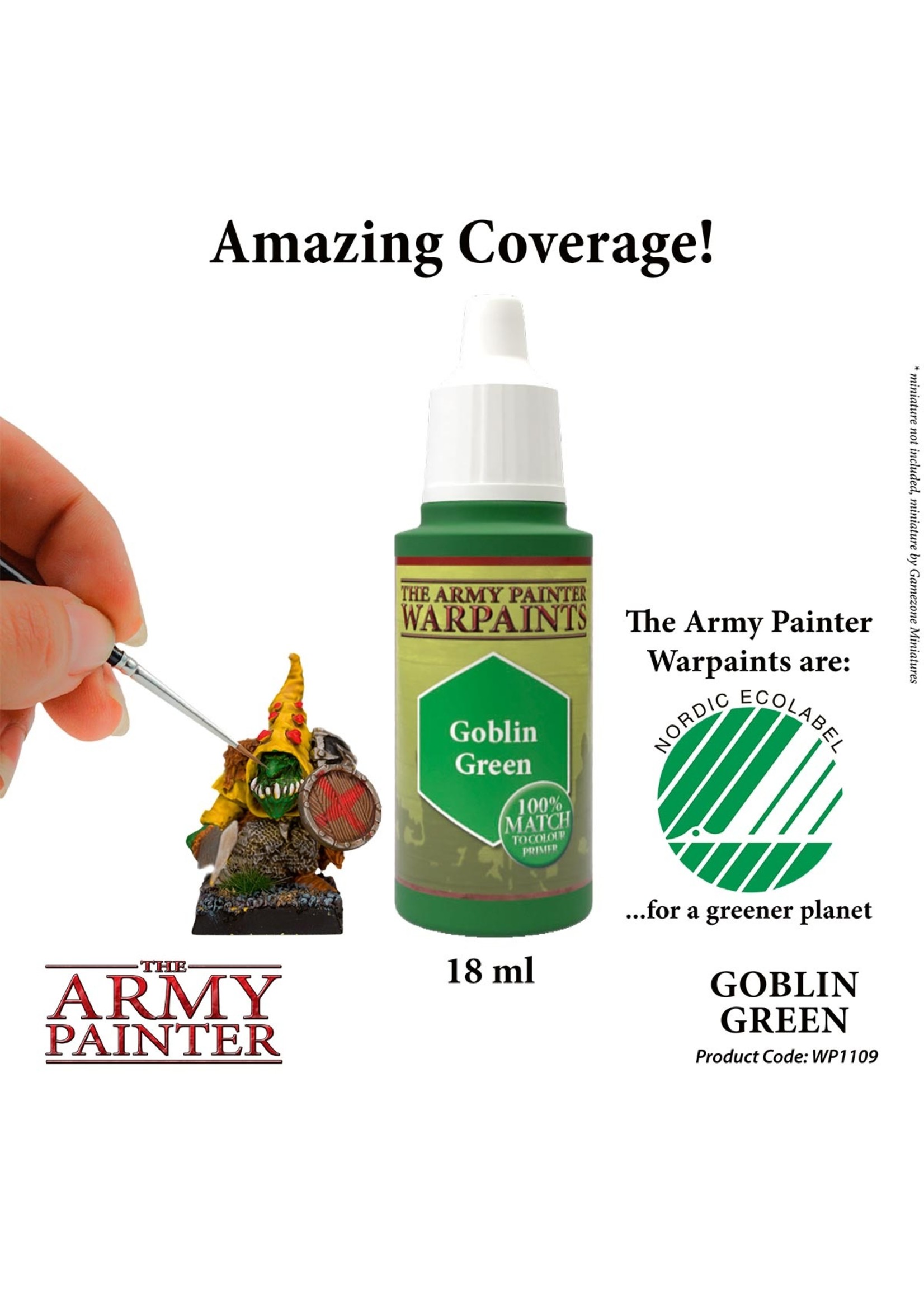 The Army Painter WP1109 - Goblin Green 18ml Acrylic Paint