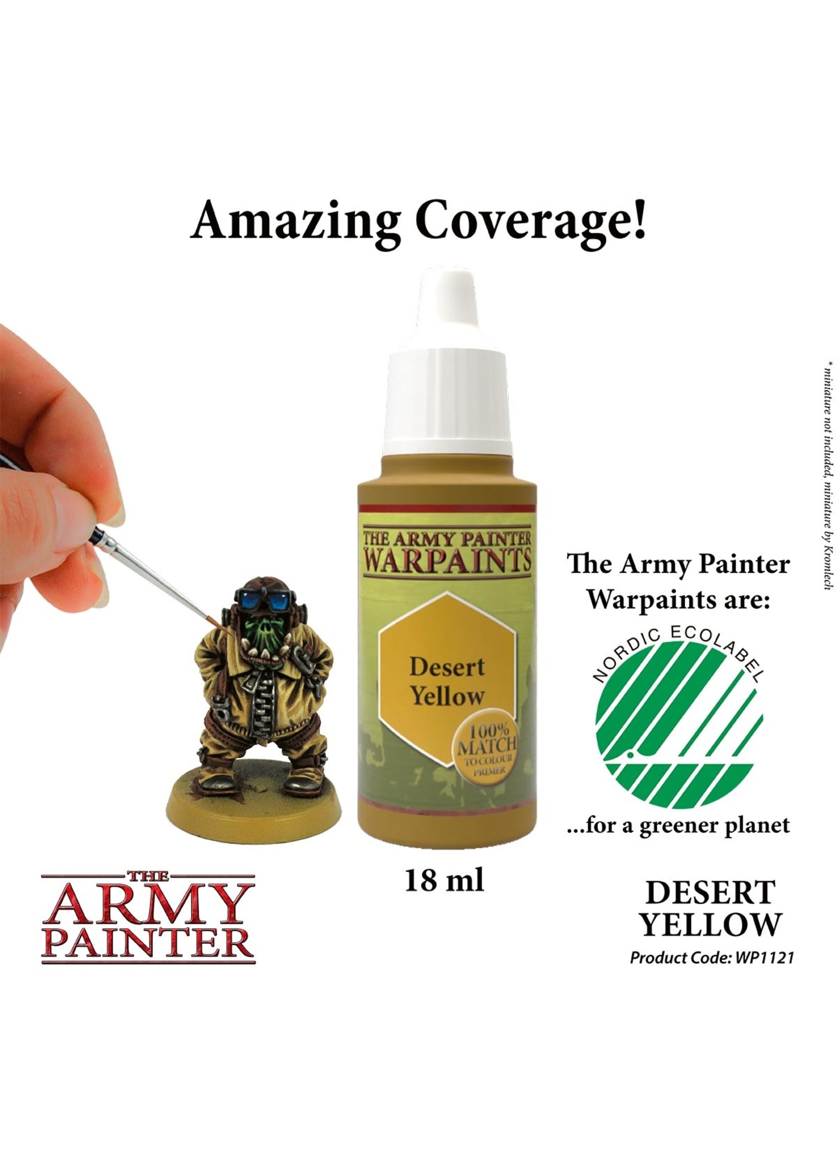 The Army Painter WP1121 - Desert Yellow 18ml Acrylic Paint