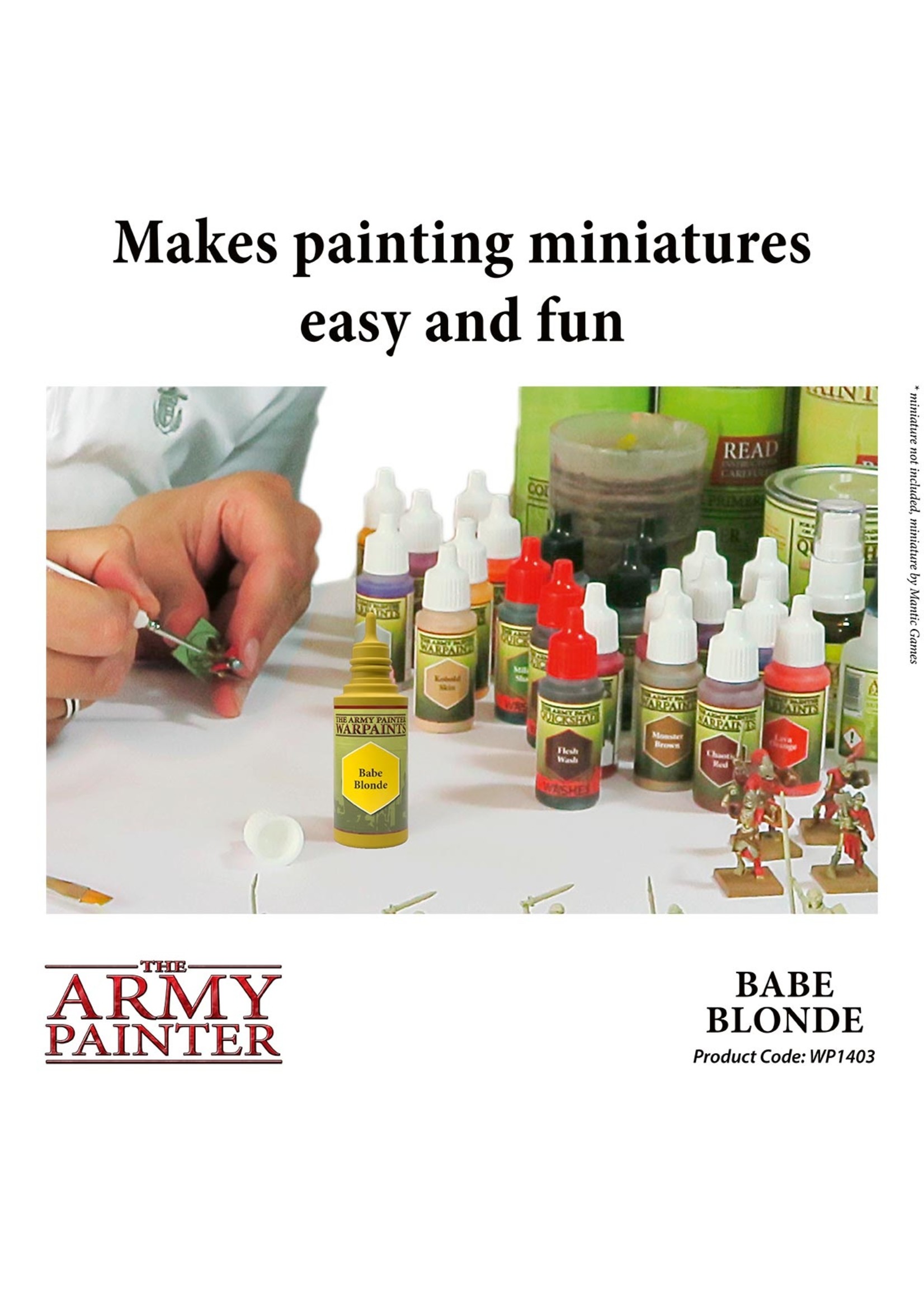 The Army Painter WP1403 - Babe Blonde 18ml Acrylic Paint