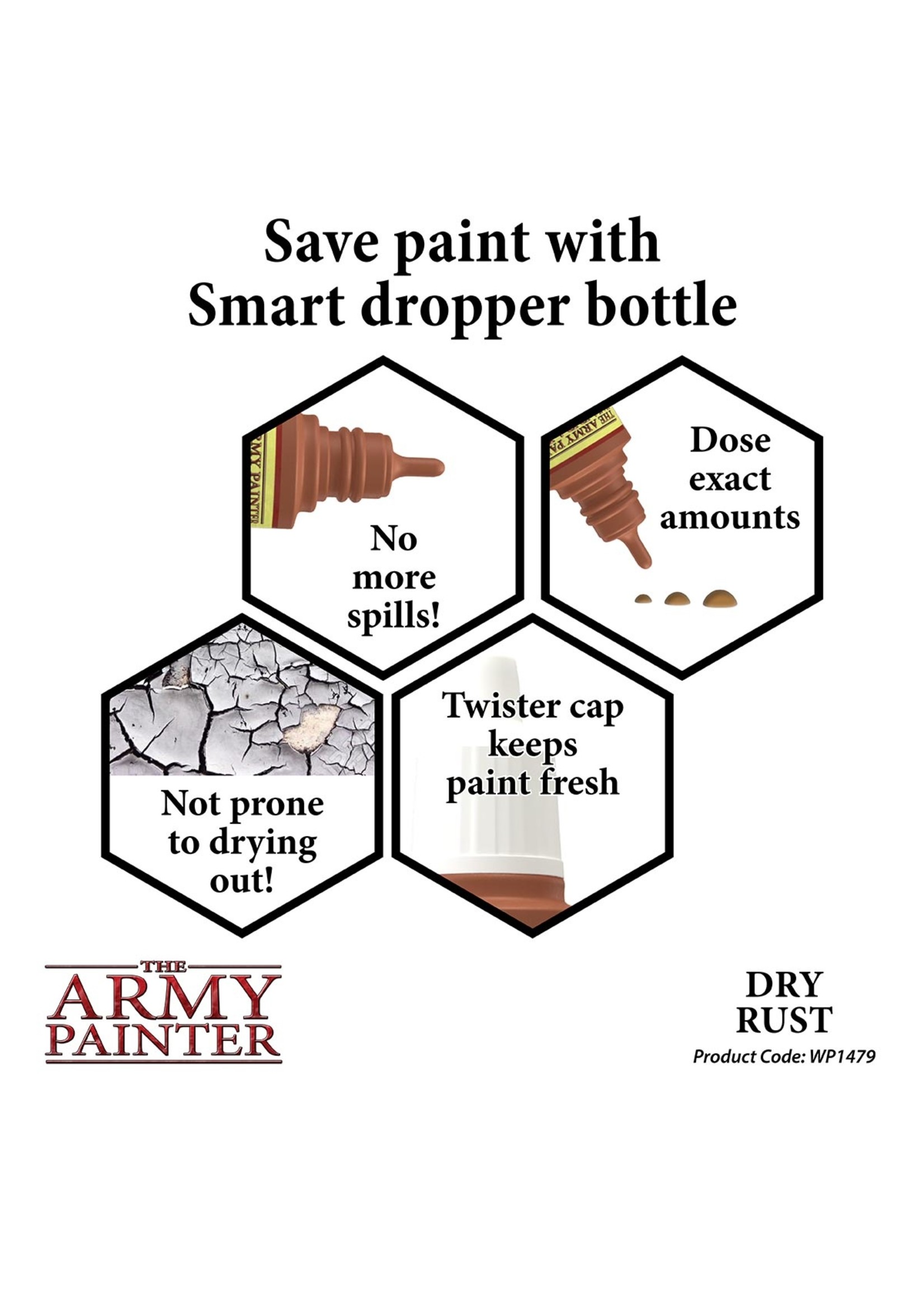 The Army Painter WP1479 - Dry Rust 18ml Acrylic Paint Bottle - Hub Hobby