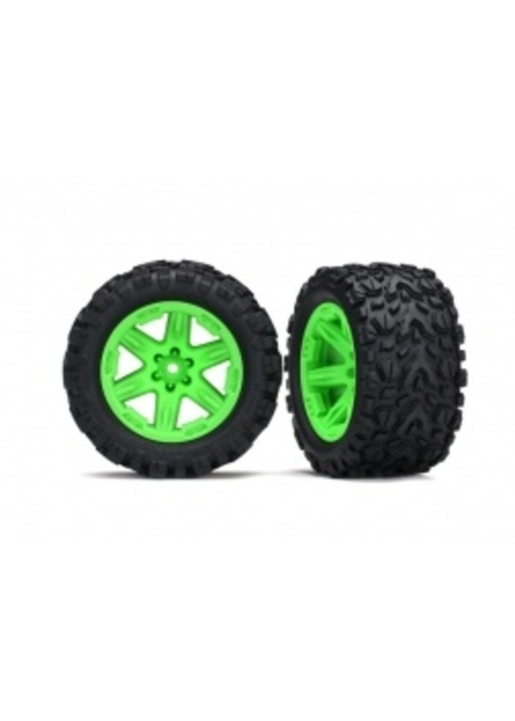 Traxxas 6773G - RXT Green Wheels / Talon Extreme Tires