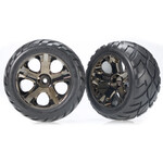 Traxxas 3776A - All-Star Black Chrome Wheels / Anaconda Tires