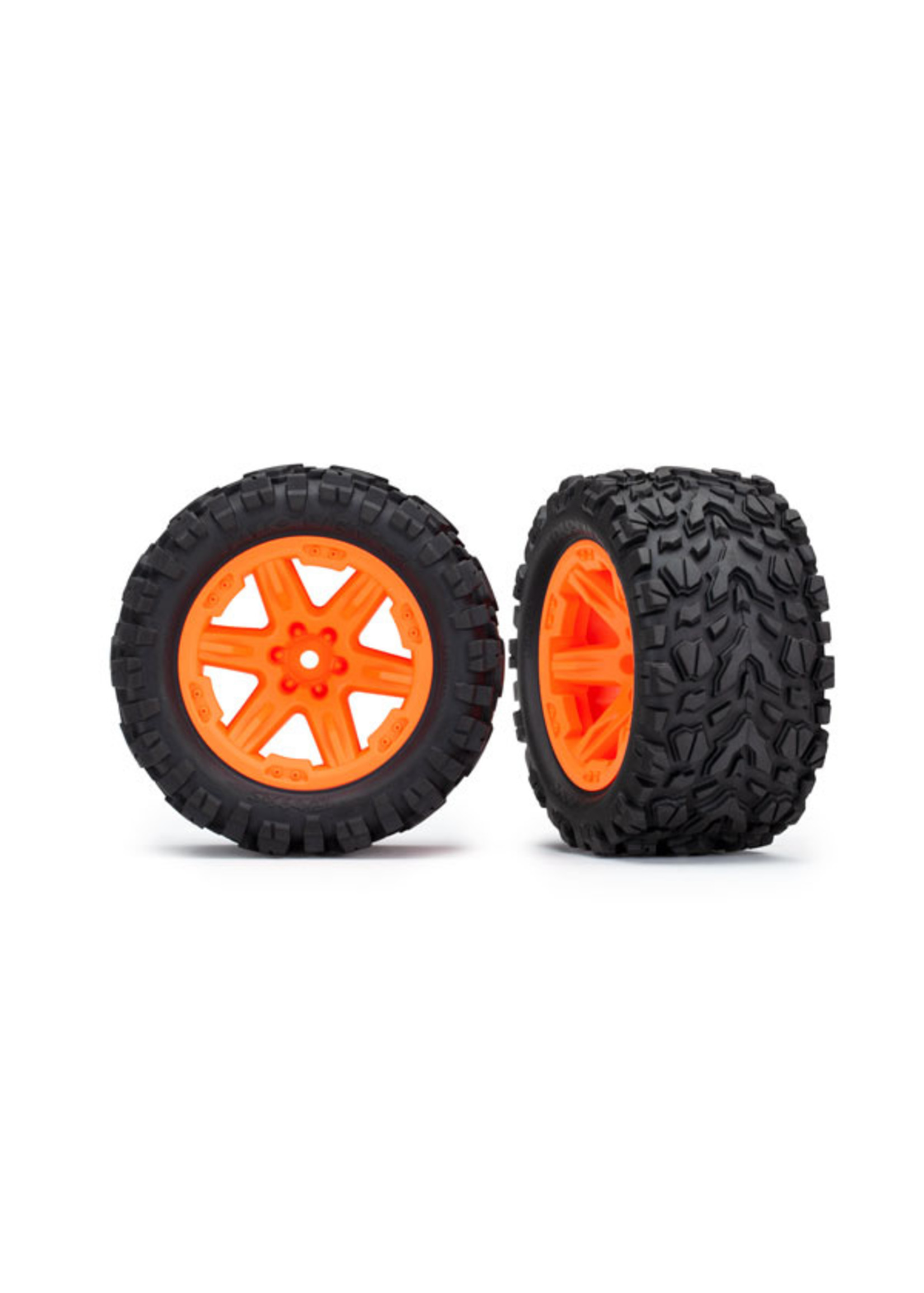 Traxxas 6773A - RXT Orange Wheels / Talon Extreme Tires