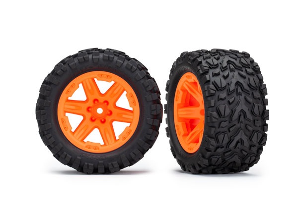 6773A - RXT Orange Wheels / Talon Extreme Tires