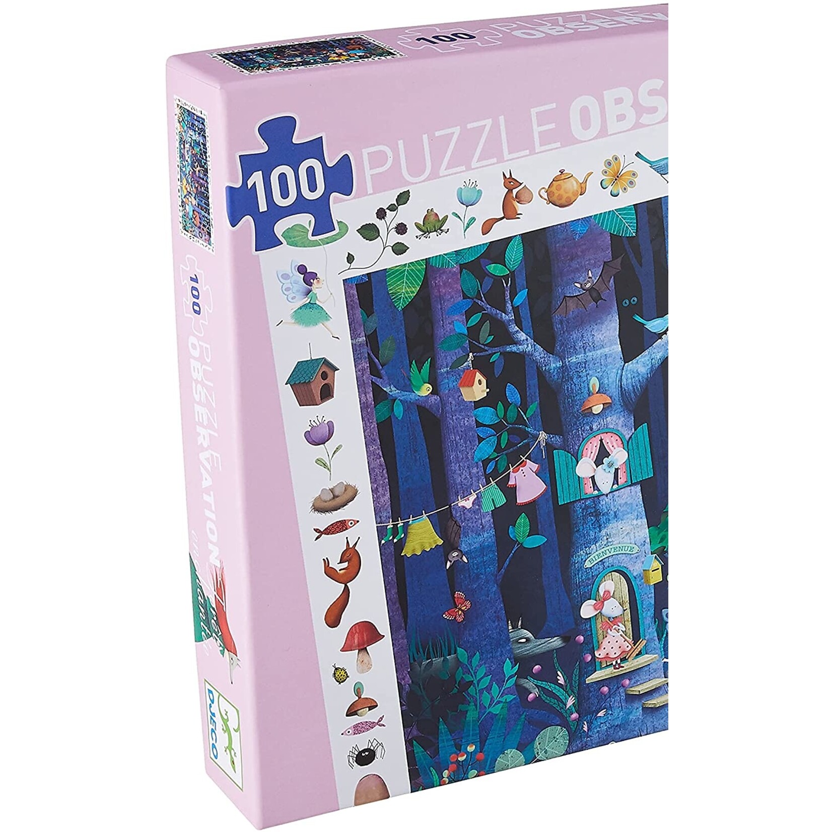 Djeco Observation Puzzle - Enchanted Forest - 100 Piece Puzzle
