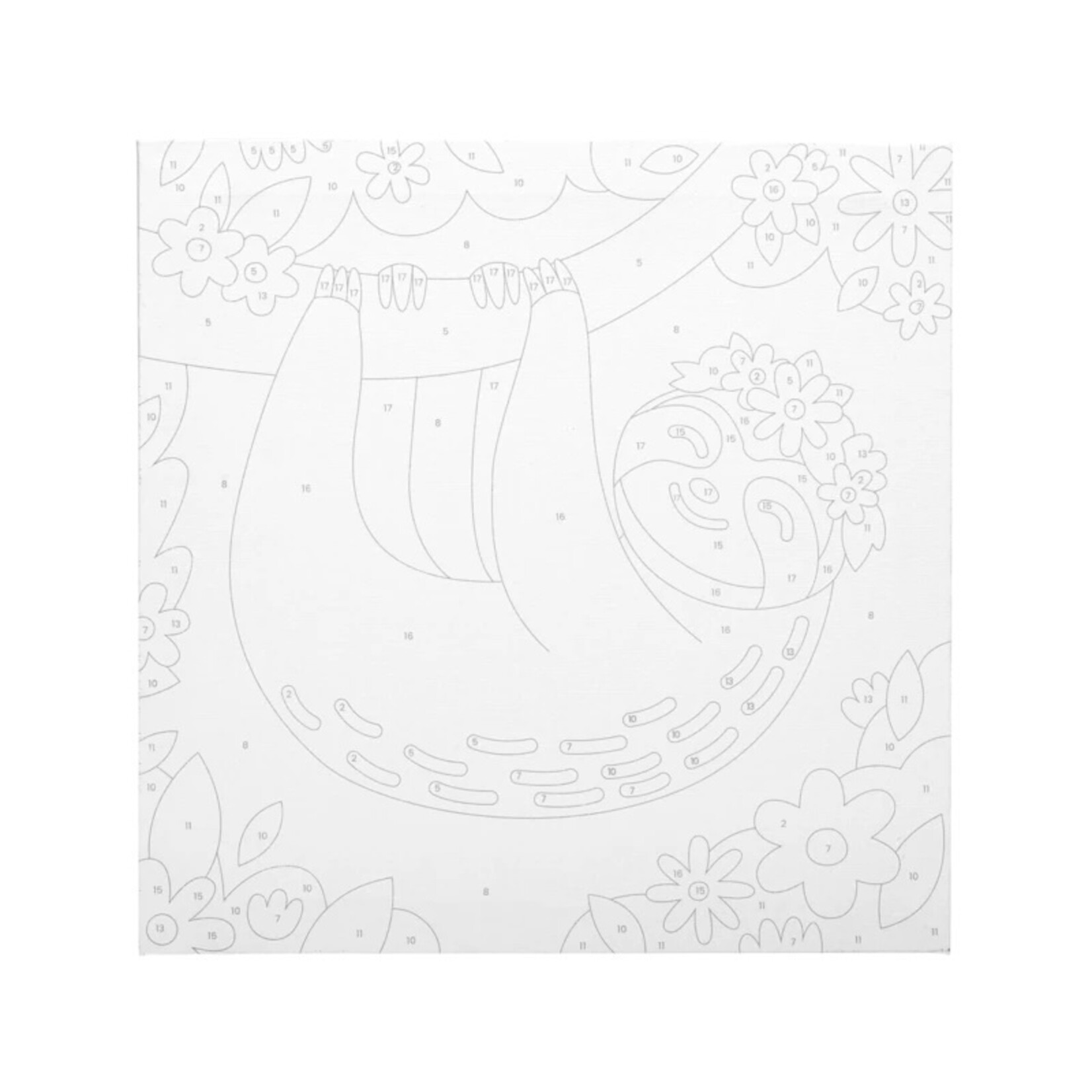 Ooly Colorific Canvas Paint by Number - Happy Sloth