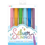 Ooly Silver Linings Outline Markers - Set of 6