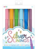 Ooly Silver Linings Outline Markers - Set of 6