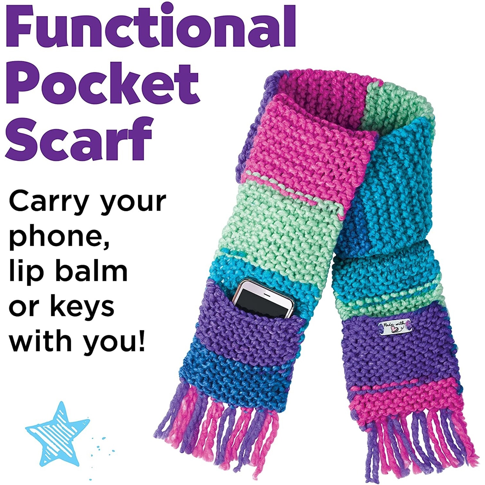 Creativity for Kids Learn to Knit - Pocket Scarf