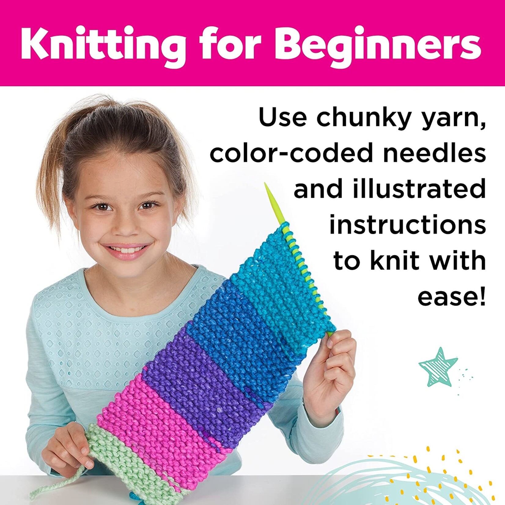 Creativity for Kids Learn to Knit - Pocket Scarf