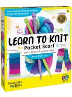 Creativity for Kids Learn to Knit - Pocket Scarf