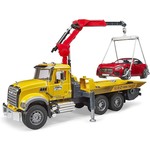 Bruder Toys 02829 - MACK Granite Tow Truck with Roadster
