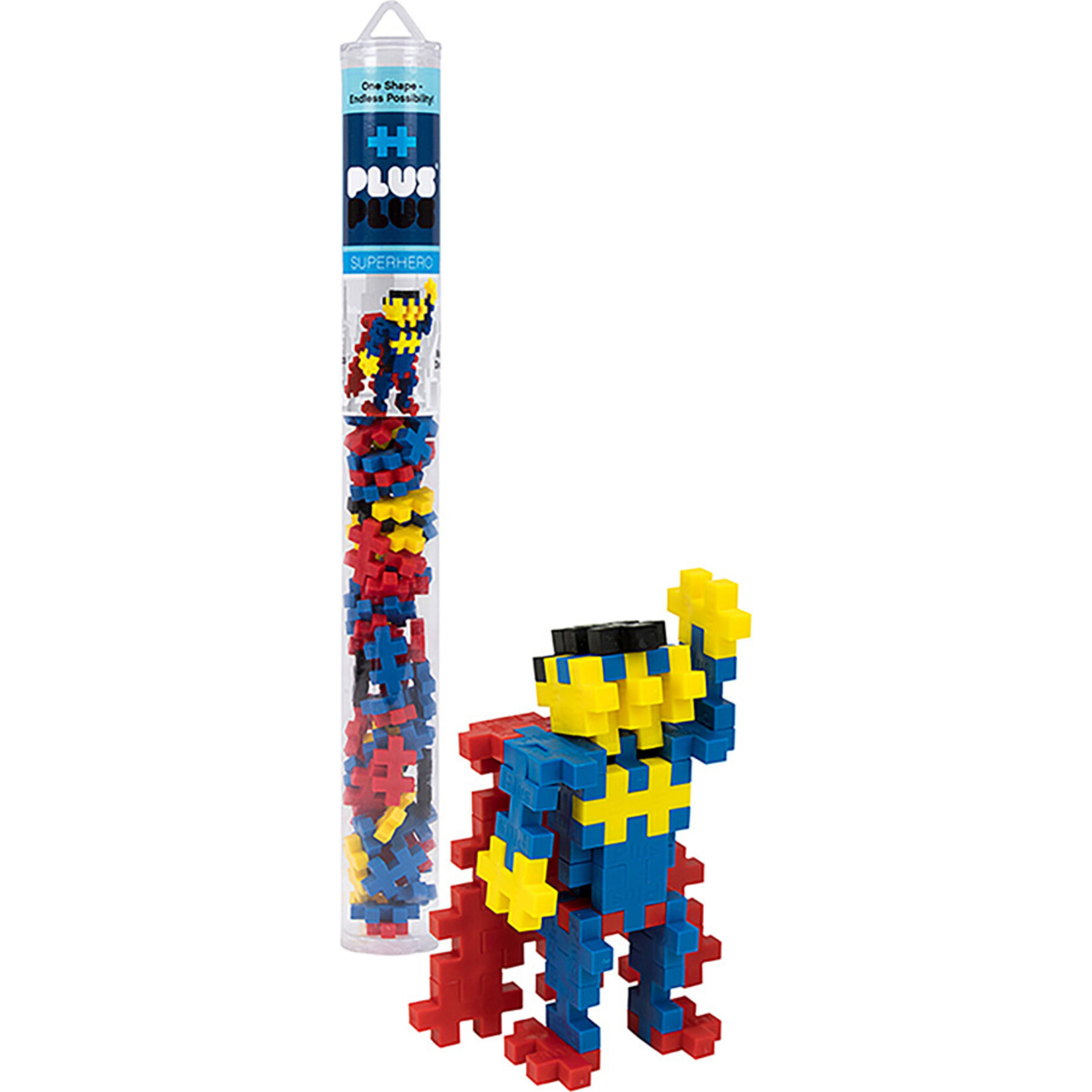Plus Plus Superhero Tube - 70pc Set