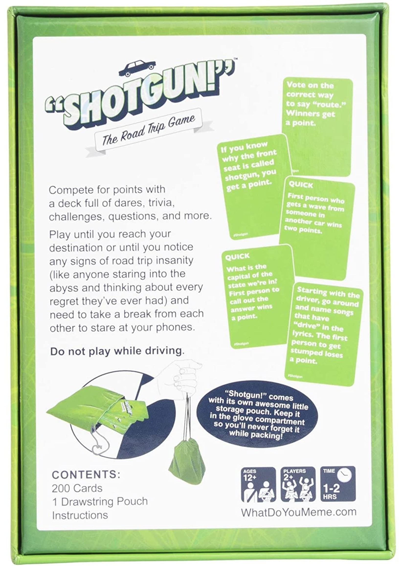 shotgun the road trip game instructions
