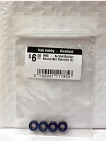 Hub Hobby Rubber Sealed Ball Bearings, 5x10x4mm, (4)