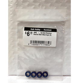 Hub Hobby Rubber Sealed Ball Bearings, 5x10x4mm, (4)