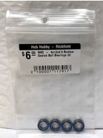 Hub Hobby Rubber Sealed Ball Bearings, 8x12x3.5mm, (4)