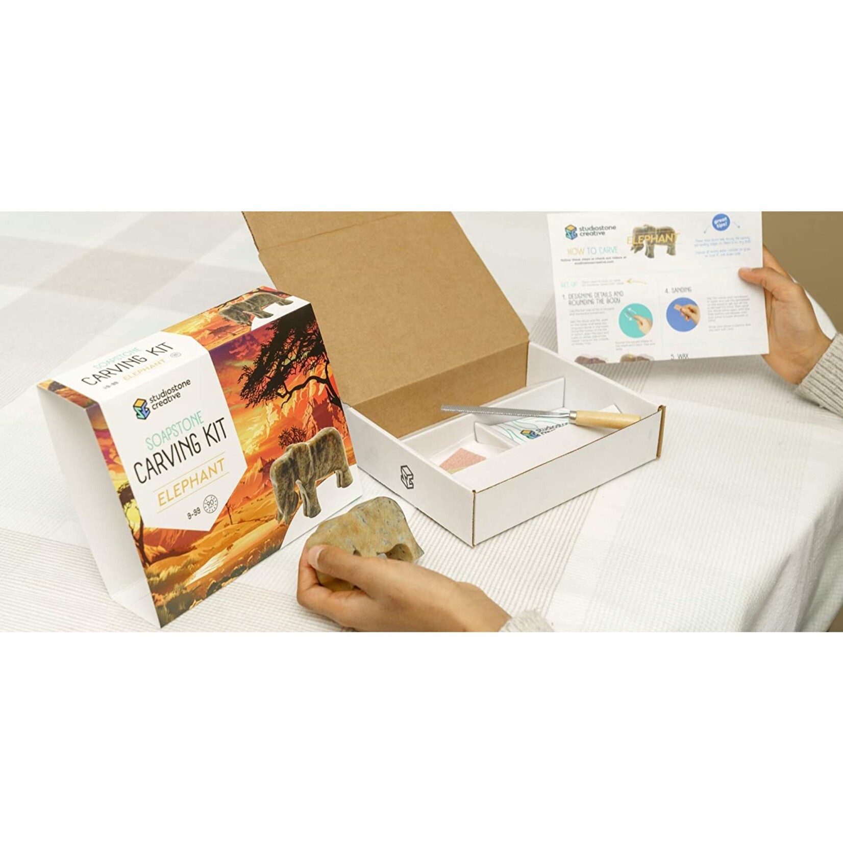 Studiostone Creative Soapstone Carving Kit - Bear