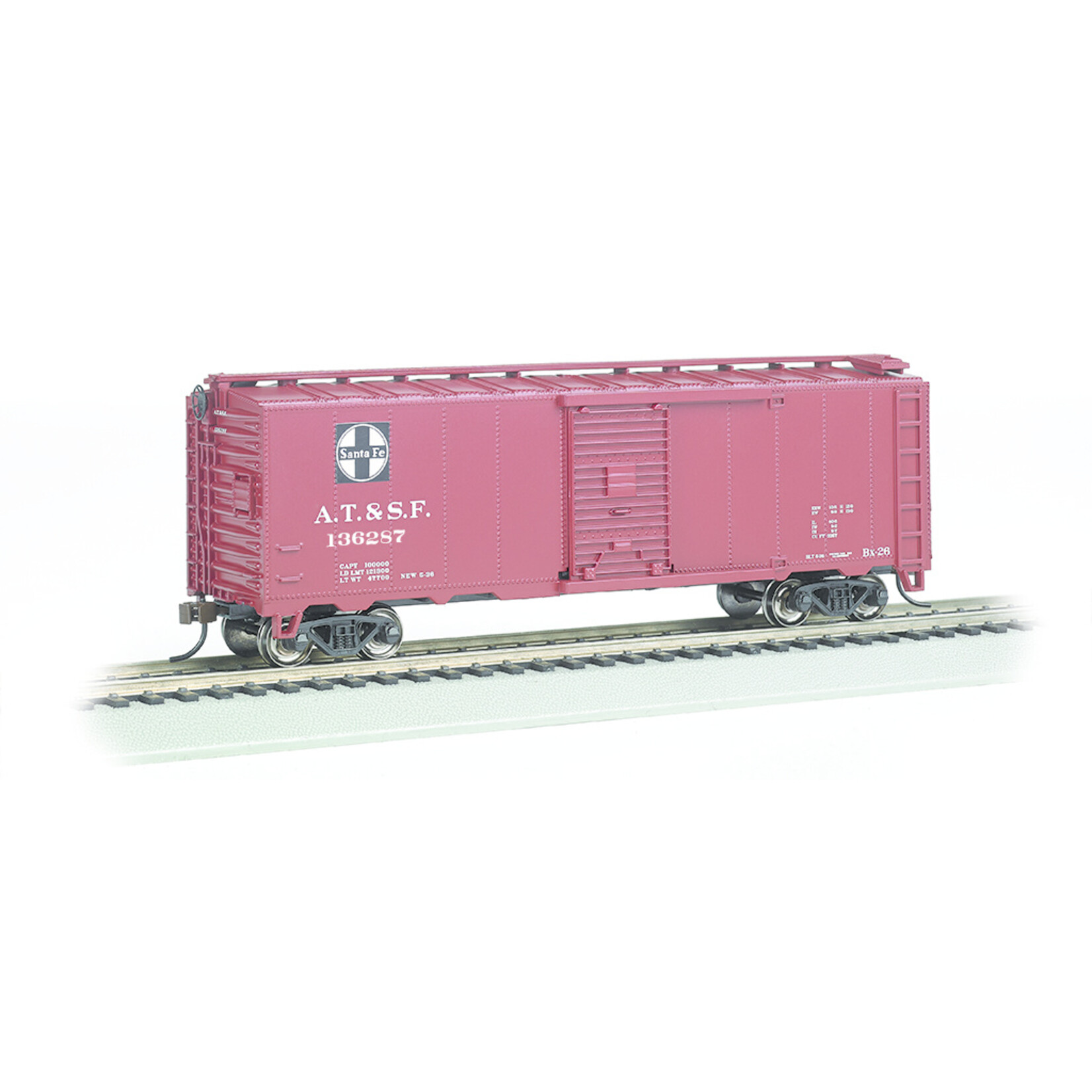 Bachmann 15007 - HO Santa Fe #136287 - Steam Era 40' Box Car