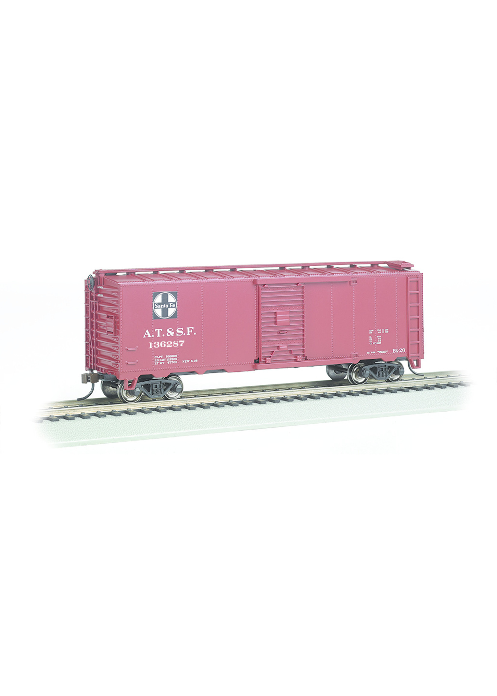 Bachmann 15007 - HO Santa Fe #136287 - Steam Era 40' Box Car