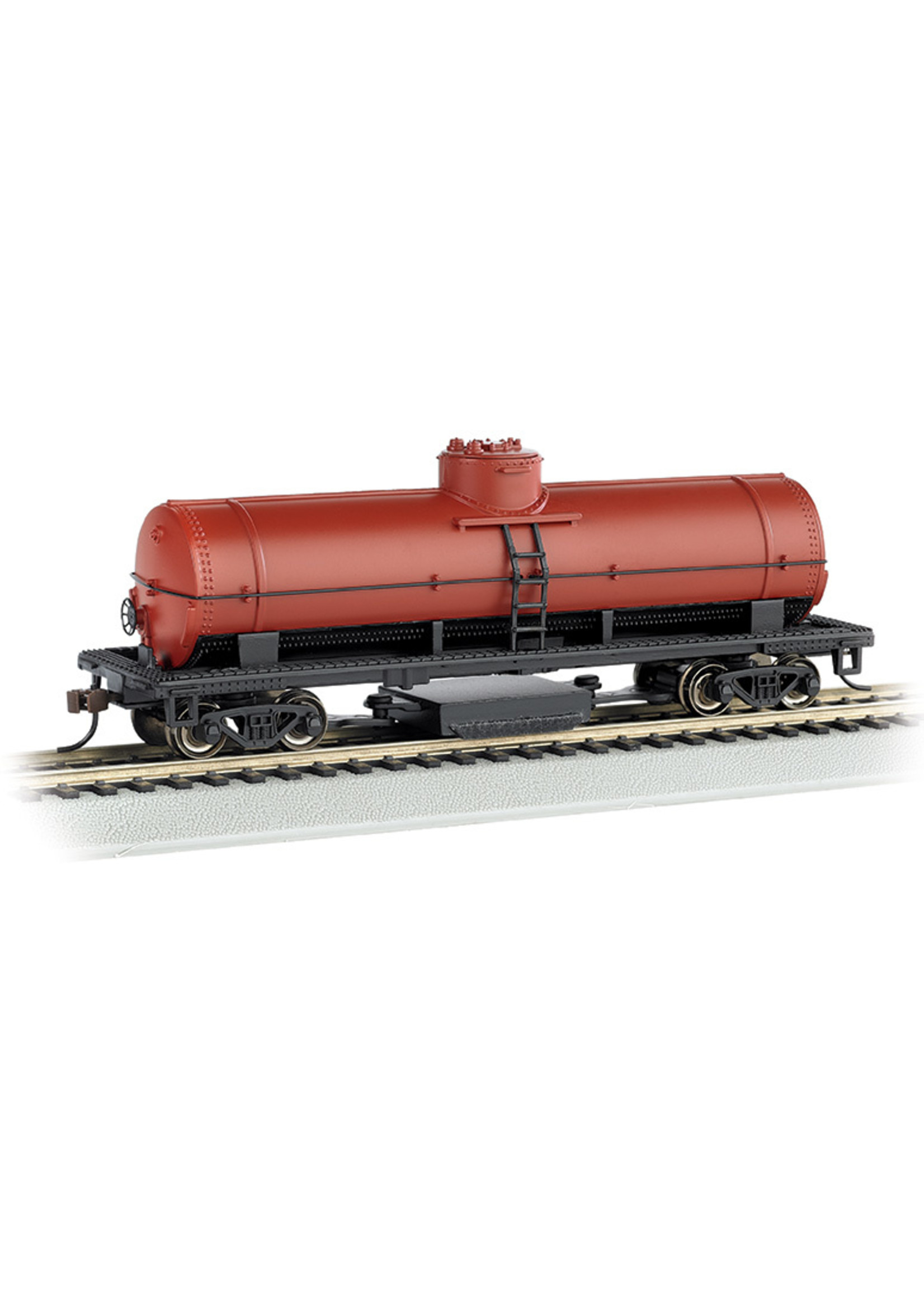 Bachmann 16303 - HO Unlettered, Oxide Red, Track-Cleaning Single-Dome Tank Car