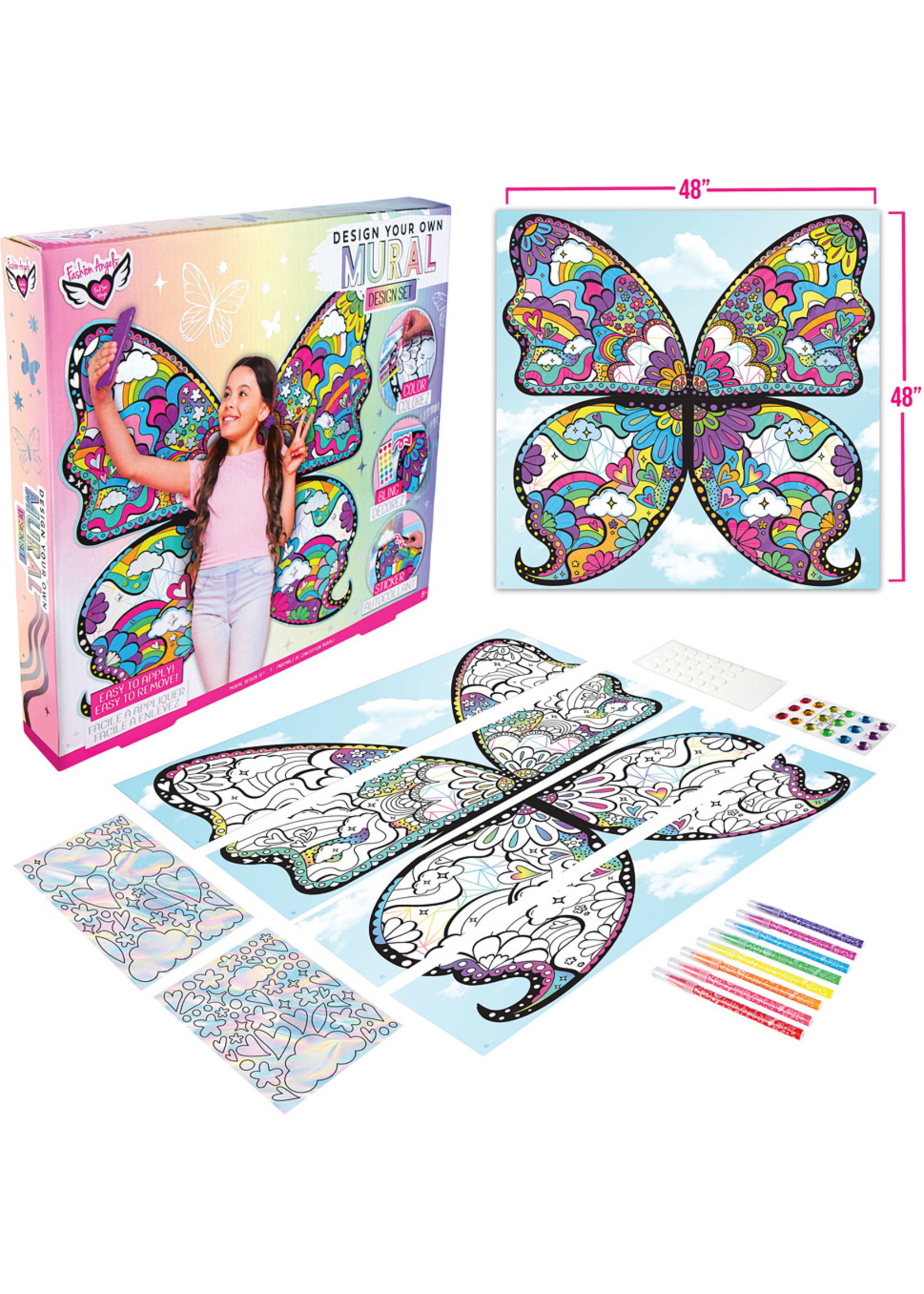 Fashion Angels Enterprises Design Your Own Mural - Butterfly