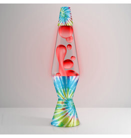 Schylling 14.5" Lava Lamp - Pinwheel Tie Dye, Red/Clear