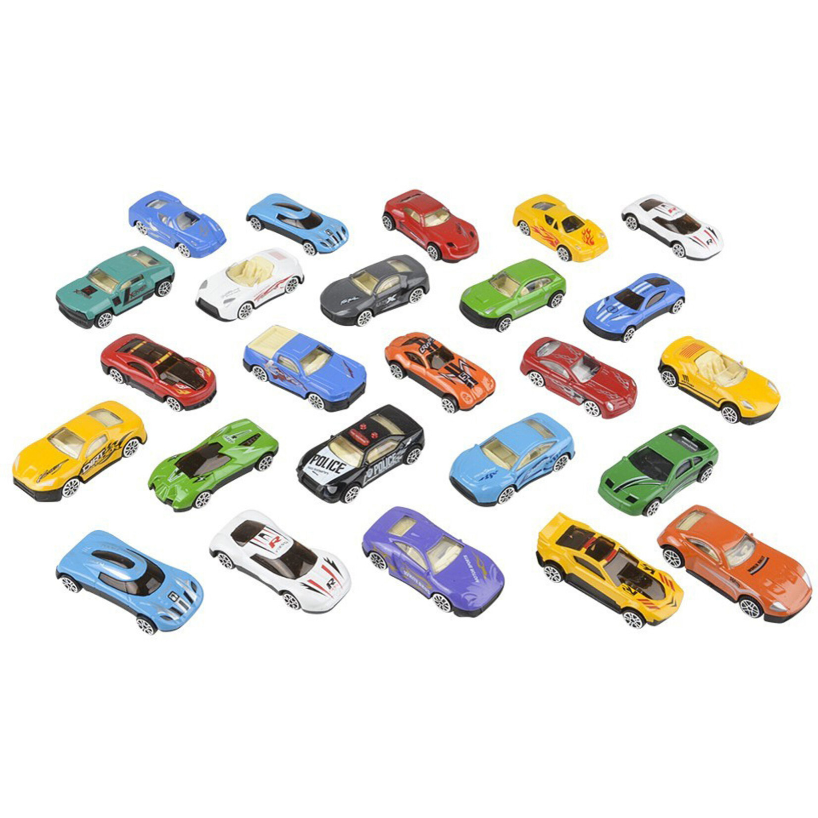 Toy Network Die-Cast Car Set In Tire Carrying Tub - 25 piece set