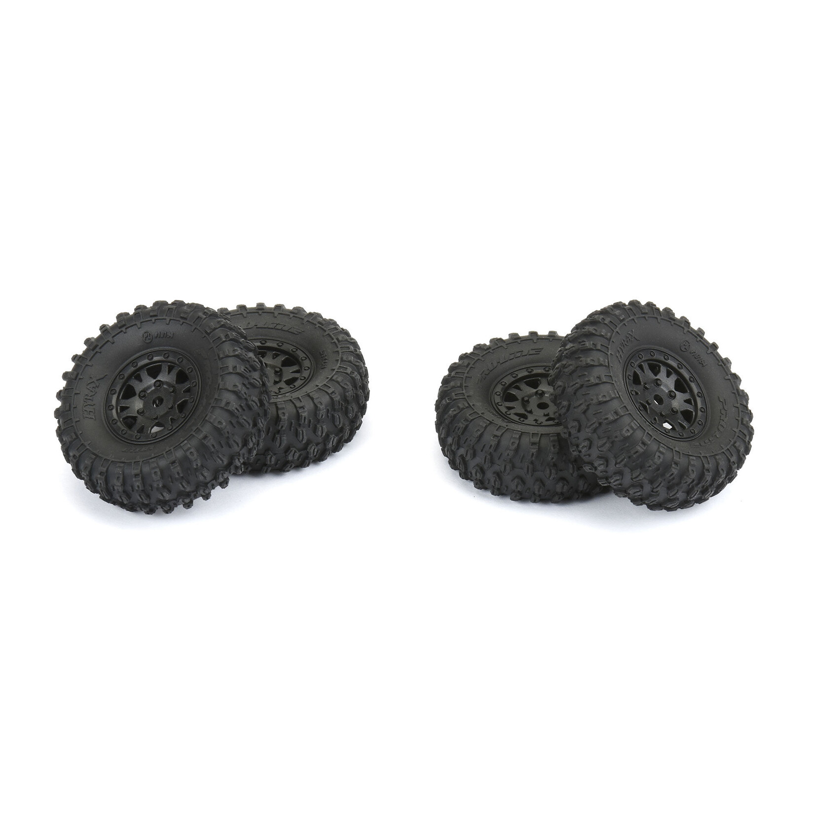 Pro-Line PRO1019410 - 1/24 Hyrax Front/Rear 1.0" Tires Mounted 7mm Black Impulse