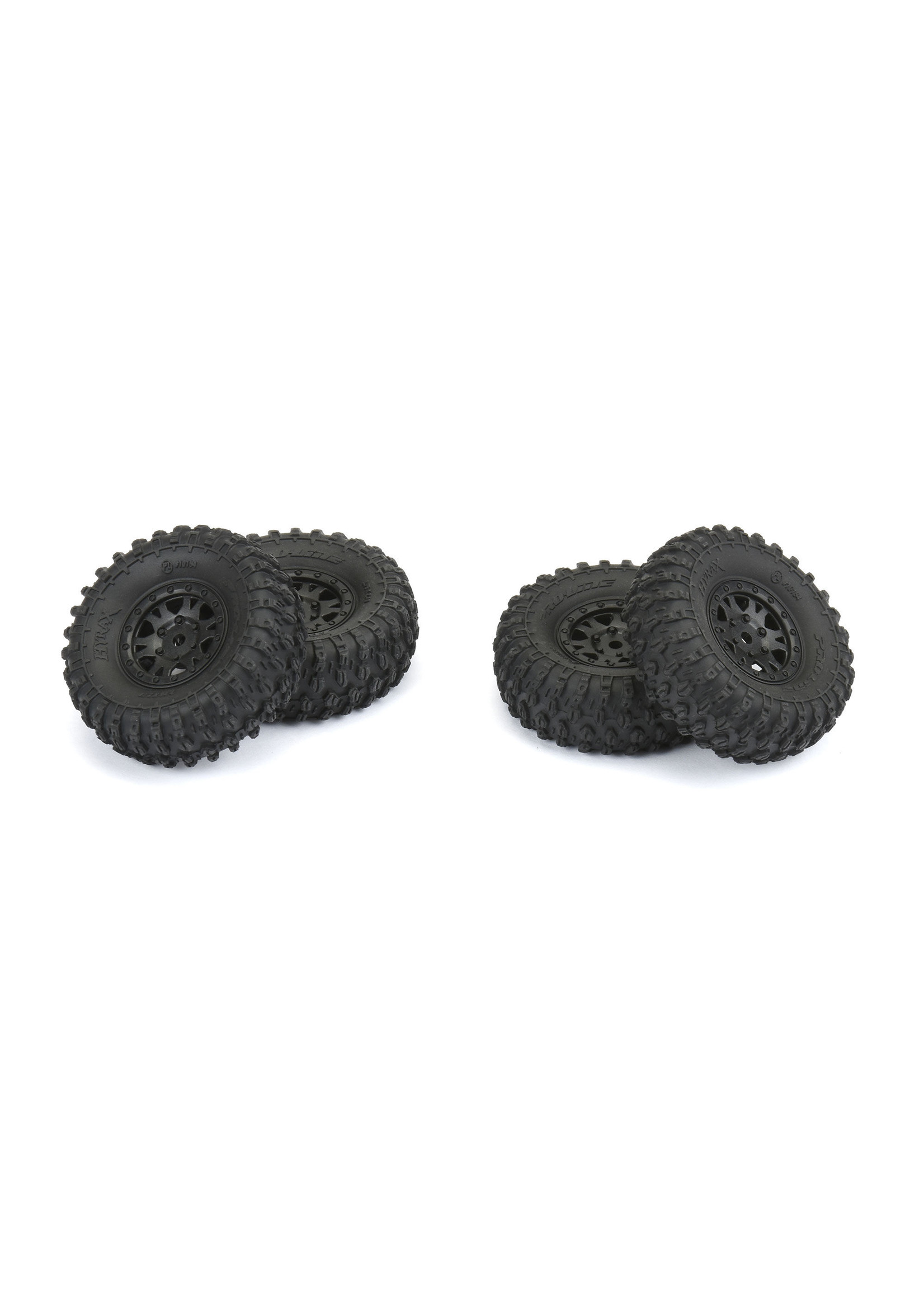 Pro-Line PRO1019410 - 1/24 Hyrax Front/Rear 1.0" Tires Mounted 7mm Black Impulse