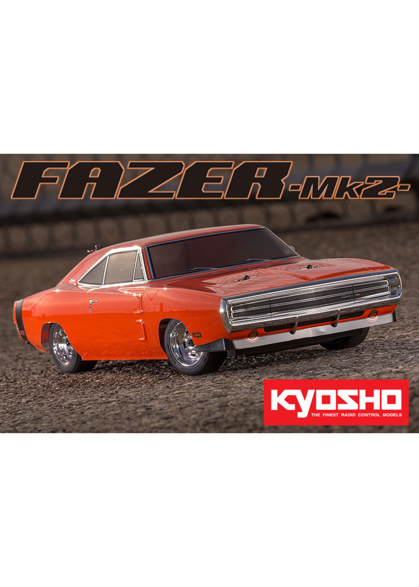 Kyosho 1/10 Fazer 1/10 Fazer Mk2 1970 Dodge Charger Hemi Orange - Readyset1970 Dodge Charger Hemi Orange