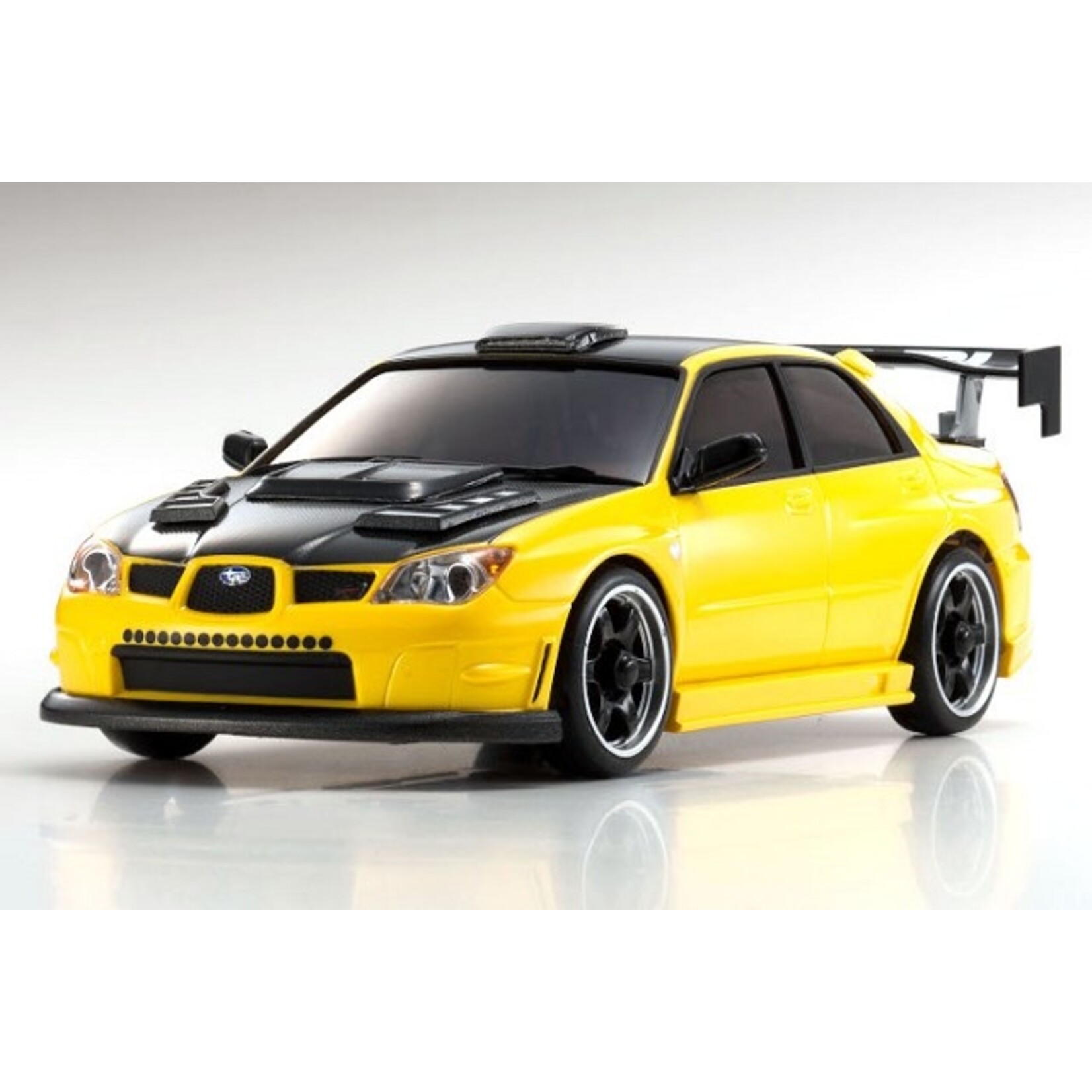 Kyosho 32620MY - MINI-Z AWD MA-020 Subaru Impreza with Aero Kit and CFRP Hood Metallic Yellow - Readyset