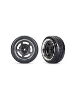 Traxxas 9373 - Split-Spoke Black with Chrome Wheels / Response Tires