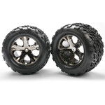 Traxxas 3668A - All-Star Black Chrome Wheels / Talon Tires