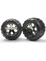 Traxxas 3668A - All-Star Black Chrome Wheels / Talon Tires