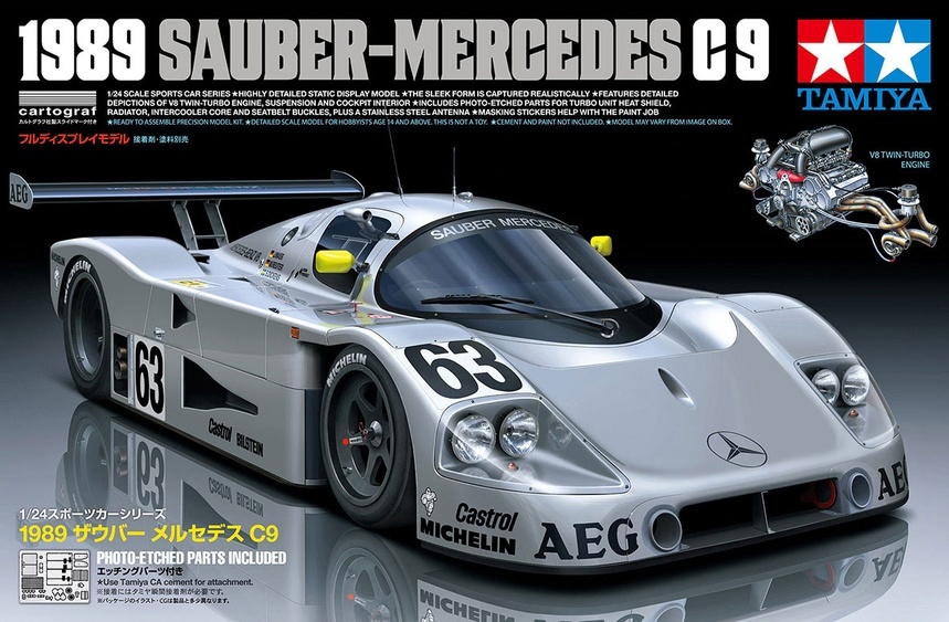 Tamiya 24359 - 1/24 1989 Sauber Mercedes C9 Plastic Model
