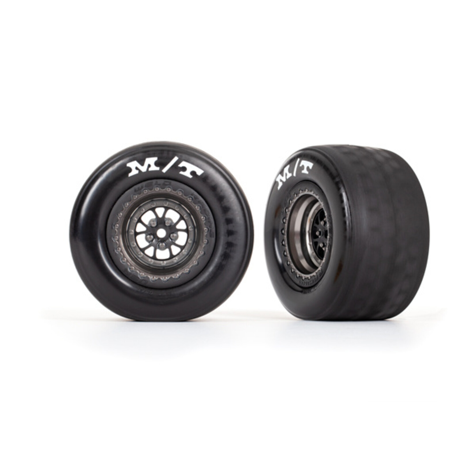 Traxxas TRA 9475A - Weld Satin Black Wheels / Wide Tires